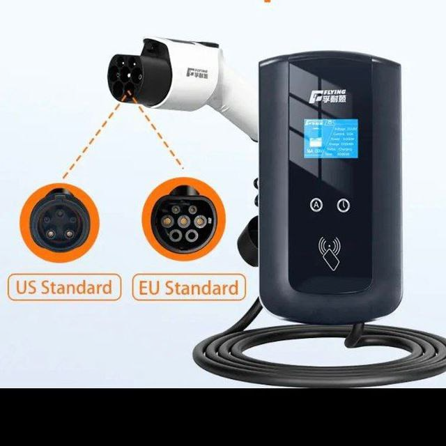 EV charger supporting US and EU charging plug standards